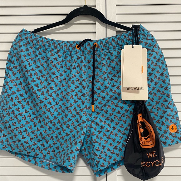 Save the Duck Ademir lobster-print swim shorts - Blue Size Large NWT - Picture 2 of 14